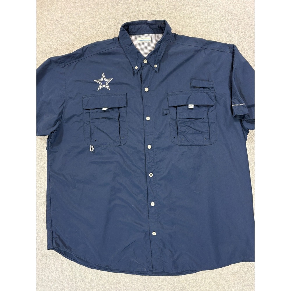 Dallas Cowboys Columbia Breathable S/S Stadium Shirt (Men's 2XL) Blue